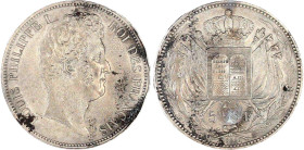 Frankreich
Napoleon III., 1852-1870
Probe in Zinn zu 5 Francs mit ESSAI o.J. (1830) v. Tiolier. sehr schön, leicht korrodiert, äußerst selten. Gadou...