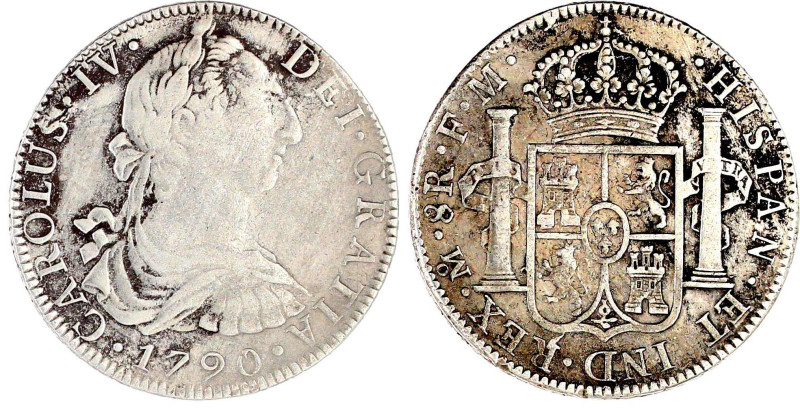 Mexiko
Karl IV., 1789-1808
8 Reales 1790 Mo FM, Mexico-City. Brb. Karl III. se...