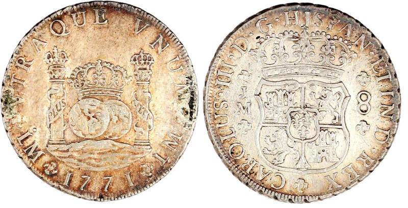 Peru
Karl III., 1759-1788
8 Reales 1771 LM, Lima. sehr schön/vorzüglich, Brosc...