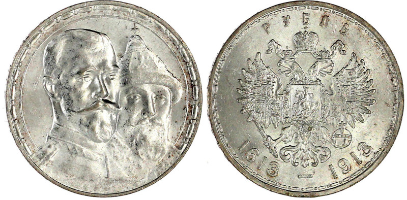 Russland
Nikolaus II., 1894-1917
Romanov-Rubel 1913. vorzüglich/Stempelglanz, ...