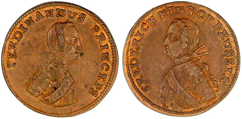 Brandenburg-Preußen
Friedrich II., 1740-1786
Kleine Bronzemedaille o.J. (1758)...