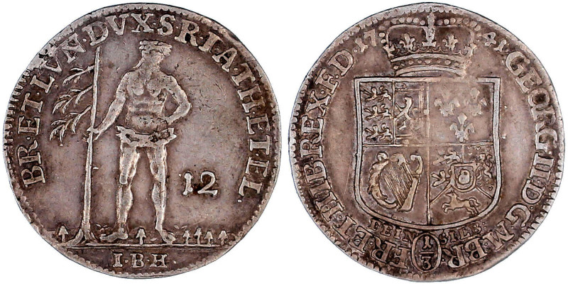 Braunschweig-Calenberg-Hannover
Georg II., 1727-1760
1/3 Taler 1741 I.B.H., Ze...