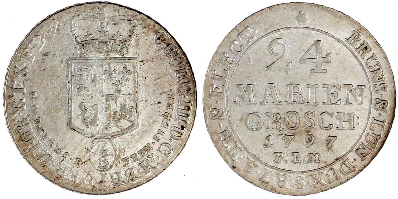 Braunschweig-Calenberg-Hannover
Georg III., 1760-1820
24 Mariengroschen (2/3 T...