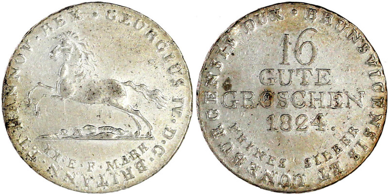 Braunschweig-Calenberg-Hannover
Georg IV., 1820-1830
16 Gute Groschen 1824. gu...