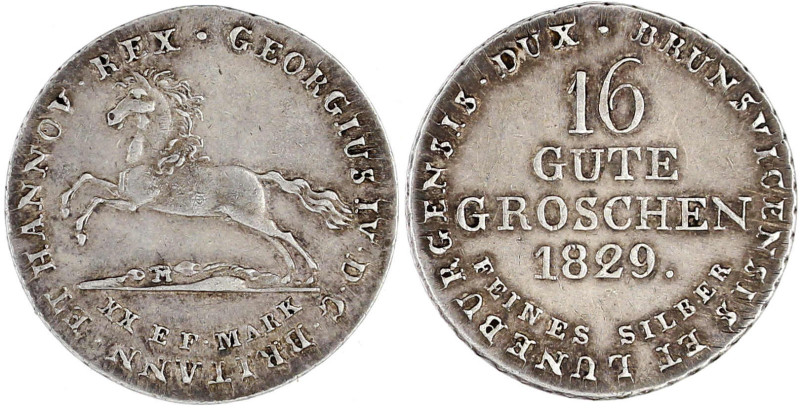 Braunschweig-Calenberg-Hannover
Georg IV., 1820-1830
16 Gute Groschen 1829. gu...