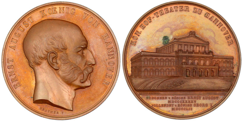 Braunschweig-Calenberg-Hannover
Georg V., 1851-1866
Bronzemedaille 1852 von Br...