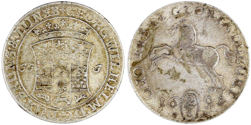 Braunschweig-Lüneburg-Celle
Georg Wilhelm, 1665-1705
2/3 Taler 1692 JJ.J, Cell...