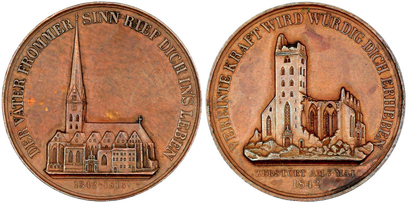 Hamburg-Stadt
Bronzemedaille 1842 von Wilkens (Bremen). Wiederaufbau der durch ...