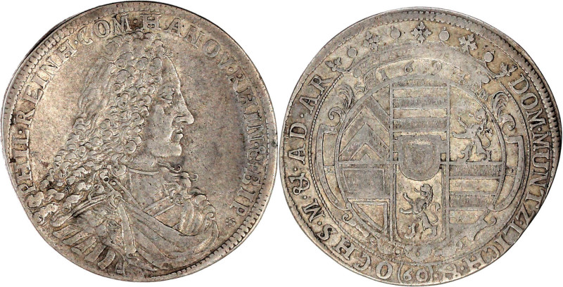 Hanau-Münzenberg
Philipp Reinhard, 1685-1712
Gulden zu 60 Kreuzern 1694 SM, Ha...