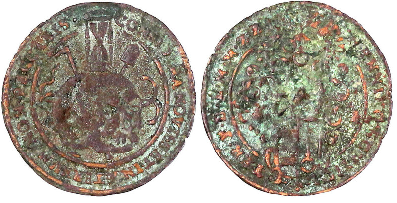 Harz
Henning Schlüter in Zellerfeld, 1625-1672
Kupfer Rechenpfennig o.J. Zelle...