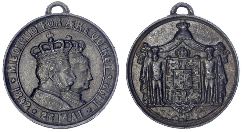 Hessen-Kassel
Friedrich Wilhelm I., 1847-1866
Tragbare Eisengussmedaille 1892....