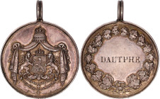 Hessen-Darmstadt
Ludwig III., 1848-1877
Tragbare Silbermedaille o.J. (um 1850). Dienstabzeichen für Gemeinde-Beigeordnete. Gekr. Hessisches Wappen a...