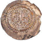 Hohnstein
Heinrich IV., 1309-1356
Brakteat o.J. Ellrich. Gekröntes Dynastenpaar. vorzüglich, kl. Randausbruch, schöne Patina. Schulten 45.