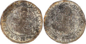 Leiningen/-Westerburg
Ludwig, 1597-1622
1/4 Taler o.J. Brustb./Wappen vorzüglich, Prägeschwäche, äußerst selten. Joseph 47 var..