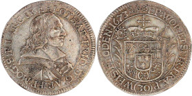 Mainz-Erzbistum
Lothar-Friedrich v. Metternich-Burscheid, 1673-1675
1/2 Sortengulden zu 30 Kreuzern 1673 MXF, Mainz. fast vorzüglich, selten. Pr.Ale...