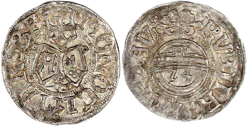 Marsberg
Reichsgroschen (1/24 Taler) 1606, Marsberg, Mzm. Jakob Pfahler. Jahres...