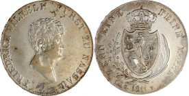 Nassau
Friedrich Wilhelm, 1788-1816
Konventionstaler 1811 CT. Kleiner Kopf. gutes vorzüglich. AKS 32. Thun 222. Jaeger 26.