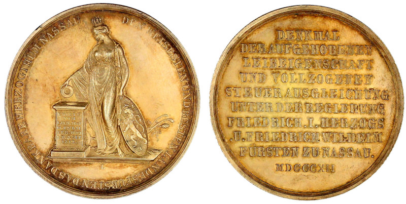 Nassau
Friedrich August und Friedrich Wilhelm, 1808-1816
Verg. Silbermedaille ...