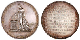 Nassau
Friedrich August und Friedrich Wilhelm, 1808-1816
Silbermedaille 1812 v. Lindenschmidt. Auf die Aufhebung der Leibeigenschaft. Gekr. Nassovia...