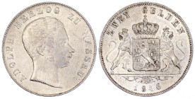 Nassau
Adolph, 1839-1866
Doppelgulden 1846. Mit großer 6. fast Stempelglanz, Prachtexemplar, sehr selten in dieser Erhaltung. Jaeger 50 Var.. Thun 2...