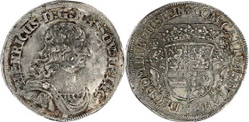 Nassau-Dillenburg
Heinrich, 1662-1701
Zinnabguss des 19. Jh. zum Taler 1683. 21,22 g. fast vorzüglich. Isenbeck vgl. 187. Davenport. vgl. 7099.