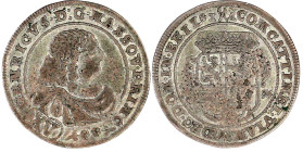 Nassau-Dillenburg
Heinrich, 1662-1701
XV Kreuzer 1685 IXA, Herborn. Brustb. n.r., darunter 2 Blumen/Wappen. sehr schön, kl. Schrötlingsfehler, äußer...