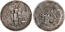 Nürnberg-Stadt
Silbermedaille 1611 v. Privi, auf den Kongress der Bienenzüchter aus Köln, Trier, Sachsen, Brandenburg-Preußen, Mainz, Pfalz. 7 Wappen...