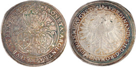 Nürnberg-Stadt
Reichstaler 1624. Reichsadler/drei Wappen in Kartuschen. Mmz. Stern. Titel Ferdinand II. 28,60 g. gutes sehr schön, schöne Patina. Kel...