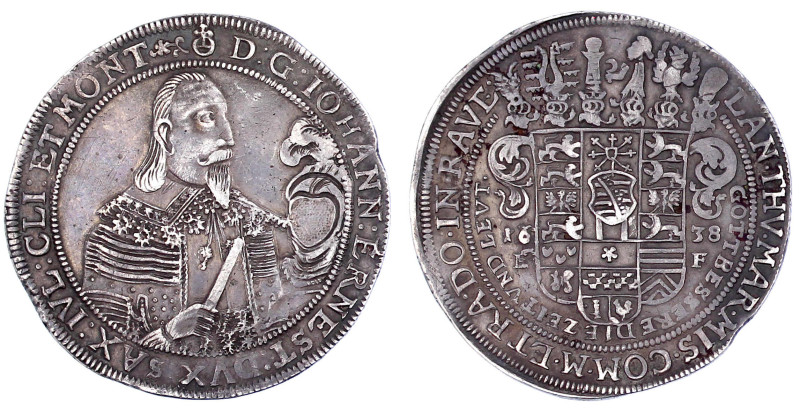 Sachsen-Alt-Gotha (Coburg-Eisenach)
Johann Ernst, 1633-1638
Reichstaler 1638 E...