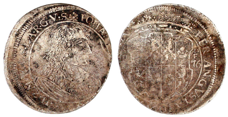 Solms-Rödelheim
Johann August, 1665-1680
Gulden zu 60 Kreuzern 1676, Rödelheim...