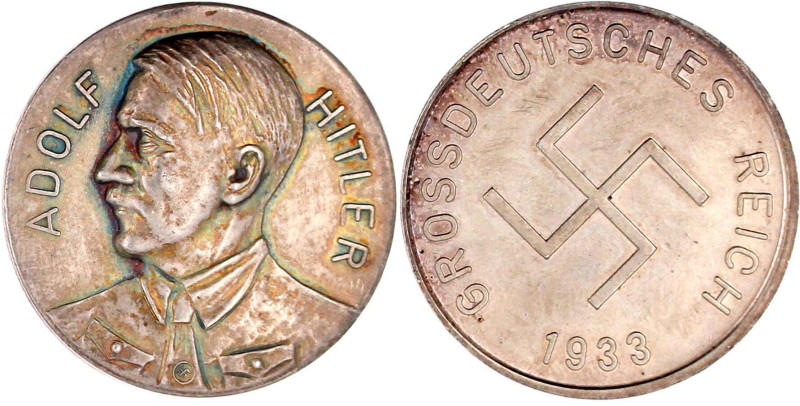 Drittes Reich
Silbermedaille 1933 Brb. Hitlers n.l./ "GROSSDEUTSCHES REICH" um ...