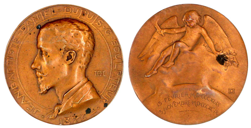 Numismatik
Frankreich
Bronzemedaille 1899 a.d. Tod des Medailleurs und Bildhau...