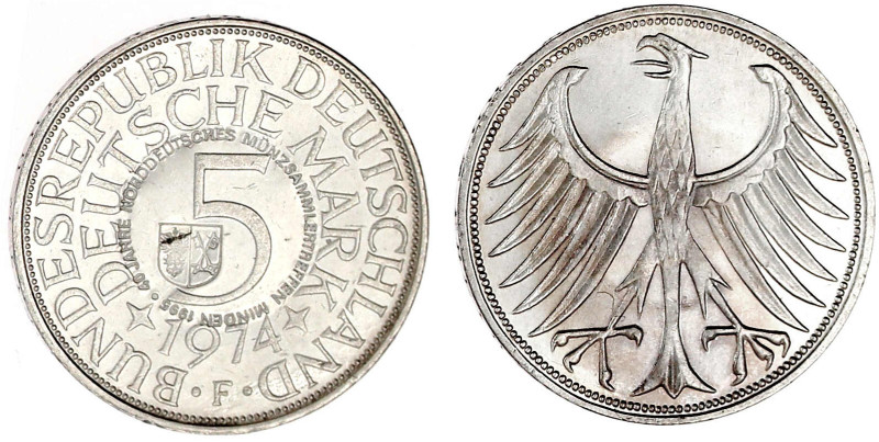 Numismatik
Minden
5 Mark 1974 F mit Gegenstempel "40 Jahre Norddeutsches Münzs...