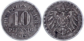 10 Pfennig, Eisen 1916-1922
1918 D. sehr schön, selten. Jaeger 298.