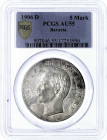 Bayern
Otto, 1886-1913
5 Mark 1906 D. Seltener Jahrgang. PCGS Grading AU55. Jaeger 46.