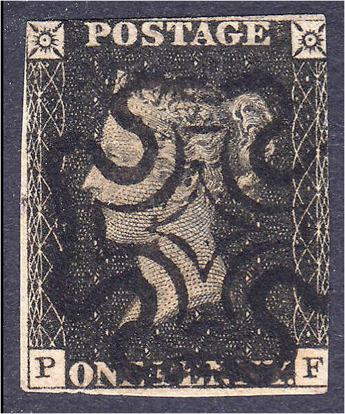 Ausland
Grossbritannien
1 P. One Penny Black 1840, sauber gestempelt aus Borek...