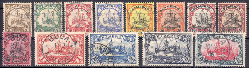 Deutschland
Deutsche Kolonien
Kamerun
3 Pf. - 5 M. Freimarken 1900, komplette...