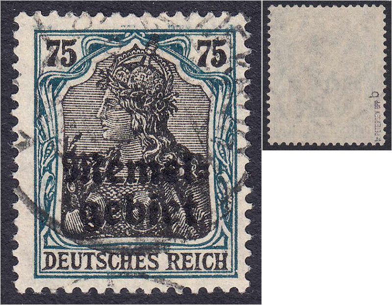 Deutschland
Deutsche Kolonien
Memelgebiet
75 Pf. Freimarke 1920, gestempelt, ...