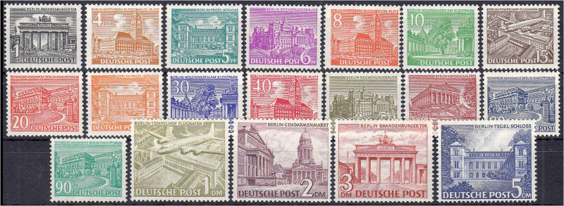 Deutschland
Berlin
1 Pf. - 5 DM. Bauten 1949, kompletter Satz in postfrischer ...