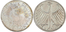 Kursmünzen
5 Deutsche Mark Silber 1951-1974
1958 J. gutes sehr schön. Jaeger 387.