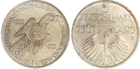 Gedenkmünzen
5 Deutsche Mark, Silber, 1952-1979
Germanisches Museum 1952 D. fast Stempelglanz, Prachtexemplar. Jaeger 388.