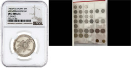 Gedenkmünzen
5 Deutsche Mark, Silber, 1952-1979
Germanisches Museum 1952 D. Im NGC-Blister mit Grading UNC DETAILS cleaned. vorzüglich, berieben. Ja...