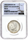 Gedenkmünzen
5 Deutsche Mark, Silber, 1952-1979
Eichendorff 1957 J. Im NGC-Blister mit Grading MS 63. vorzüglich/Stempelglanz. Jaeger 391.