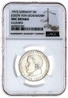 Gedenkmünzen
5 Deutsche Mark, Silber, 1952-1979
Eichendorff 1957 J. Im NGC-Blister mit Grading UNC DETAILS cleaned. gutes vorzüglich, berieben. Jaeg...