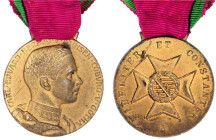 Deutschland
Deutsche Länder, bis 1918
Sachsen-Coburg-Gotha: goldene Verdienstmedaille (1905/1914) Carl Eduard am Band. Silber vergoldet. 31 mm; 18,7...