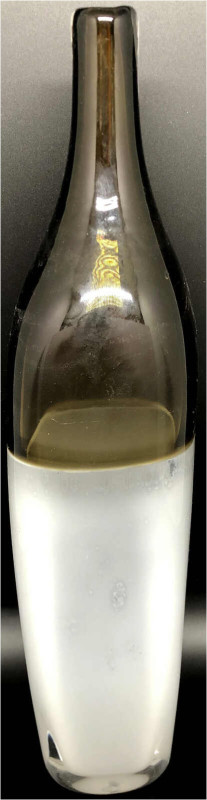 Glas
Designer-Flaschenvase schwarz/weiß, 1970er Jahre von Alfredo Barbini, Mura...