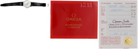 Uhren
Armbanduhren
Herrenarmbanduhr OMEGA Tool 9070 mit schwarzem Original-Lederamband im Originaletui mit Papieren von 1983. neuwertig
