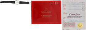 Uhren
Armbanduhren
Herrenarmbanduhr OMEGA Tool 9070 mit schwarzem Original-Lederamband im Originaletui mit Papieren von 1983. neuwertig