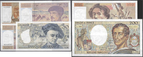 Ausland
Frankreich
Banque de France, 6 Scheine zu 10, 2x 20, 50, 100 und 200 Francs 1975 - 1991. I bis I- Pick 150b, 151a,e, 152e, 154d, 155b.