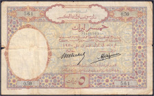 Ausland
Libanon
5 Livres 1.11.1930. IV+ Pick 9.